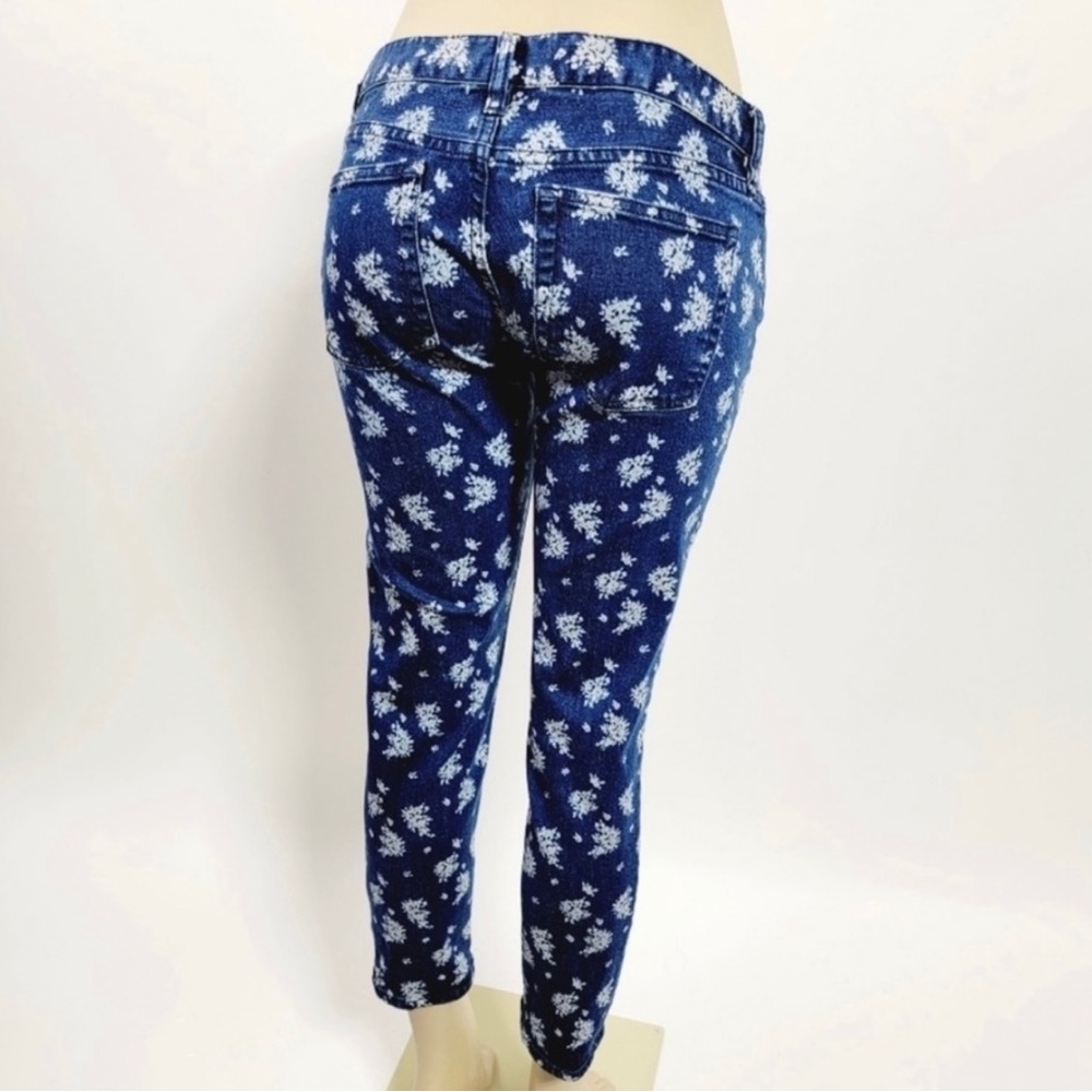 J. Crew Indigo Floral Matchstick Jeans - Picture 3 of 16